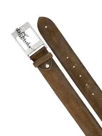 LUIS TRENKER | Ceinture en cuir LUFRANCO | olive